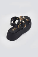 Flatforms σανδάλια δερμάτινα με τρουκς Estil