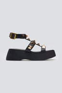 Flatforms σανδάλια δερμάτινα με τρουκς Estil