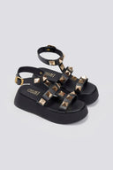 Flatforms σανδάλια δερμάτινα με τρουκς Estil