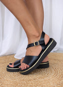 Flatforms σανδάλια δερμάτινα Ragazza 01186