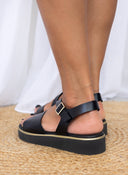 Flatforms σανδάλια δερμάτινα Ragazza 01186