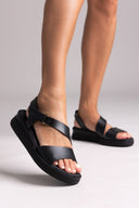 Flatforms σανδάλια δερμάτινα Ragazza 0411