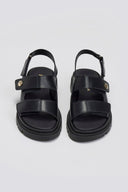 Flatforms σανδάλια δερμάτινα Ragazza 0850 - Μαύρο - thefashionproject.gr - RAGAZZA - 24081002002