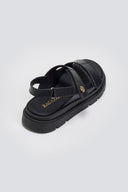 Flatforms σανδάλια δερμάτινα Ragazza 0850 - Μαύρο - thefashionproject.gr - RAGAZZA - 24081002002