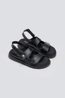Flatforms σανδάλια δερμάτινα Ragazza 0850 - Μαύρο - thefashionproject.gr - RAGAZZA - 24081002002