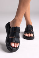 Flatforms σανδάλια δερμάτινα Ragazza 0852 - Μαύρο - thefashionproject.gr - RAGAZZA - 24125002002