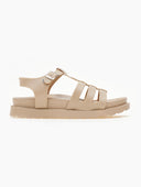 Flatforms σανδάλια gladiator - Μπεζ - thefashionproject.gr - Eco Twins