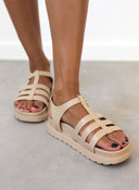 Flatforms σανδάλια gladiator - Μπεζ - thefashionproject.gr - Eco Twins