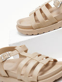 Flatforms σανδάλια gladiator - Μπεζ - thefashionproject.gr - Eco Twins