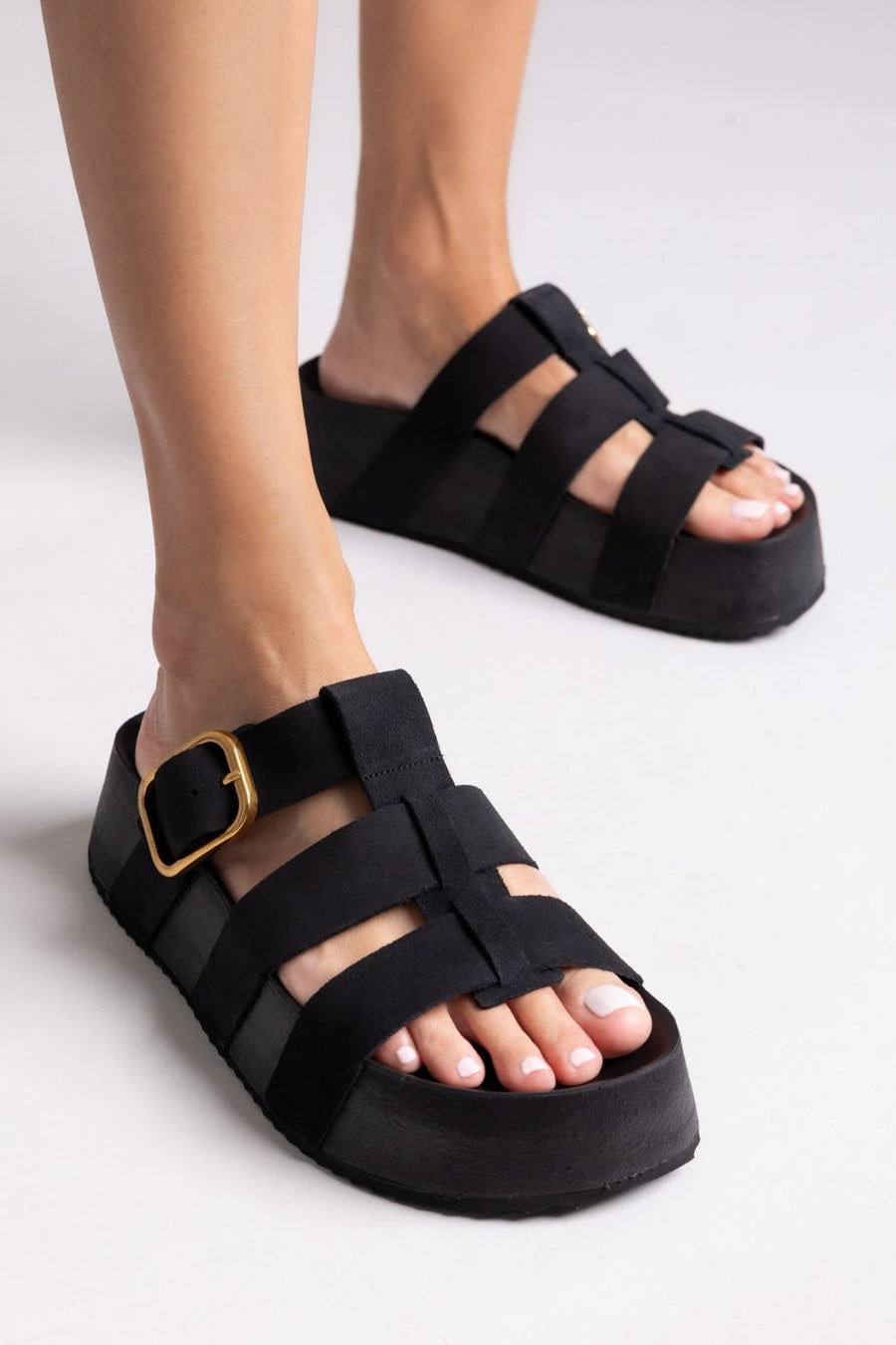 Flatforms σανδάλια καστόρινα ATENEO