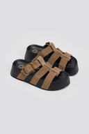 Flatforms σανδάλια καστόρινα ATENEO
