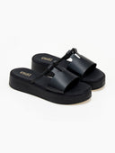 Flatforms σανδάλια με άνοιγμα και στρας Estil