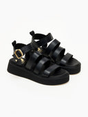 Flatforms σανδάλια με μπαρέτα TFP - Μαύρο - thefashionproject.gr - TFP