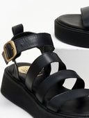 Flatforms σανδάλια με μπαρέτα TFP - Μαύρο - thefashionproject.gr - TFP