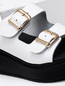Flatforms σανδάλια με oversized τοκάδες Estil - Λευκό - thefashionproject.gr - Estil