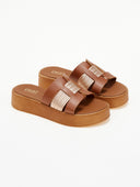 Flatforms σανδάλια με pattern Estil