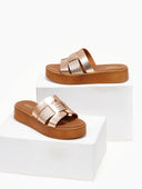 Flatforms σανδάλια με pattern Estil