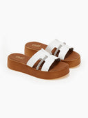 Flatforms σανδάλια με περαστό στρας λουράκι Estil