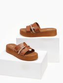 Flatforms σανδάλια με περαστό στρας λουράκι Estil