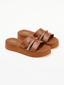 Flatforms σανδάλια με περαστό στρας λουράκι Estil