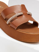 Flatforms σανδάλια με περαστό στρας λουράκι Estil
