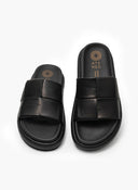 Flatforms δερμάτινα σανδάλια με περαστό σχέδιο στις φάσες