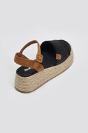 Flatforms σανδάλια με πλεκτό σχέδιο Refresh 172773 - Μαύρο - thefashionproject.gr - Refresh