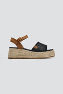 Flatforms σανδάλια με πλεκτό σχέδιο Refresh 172773 - Μαύρο - thefashionproject.gr - Refresh