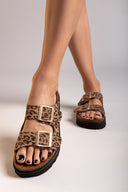 Flatforms σανδάλια με print ATENEO