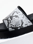 Flatforms σανδάλια με print - Λευκό/Μαύρο - thefashionproject.gr - CARAD
