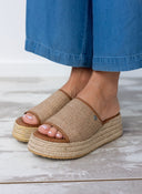 Flatforms σανδάλια με ψάθα και σχοινί Refresh 17175301 - Τάουπε - thefashionproject.gr - Refresh