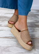 Flatforms σανδάλια με ψάθα και σχοινί Refresh 17175301 - Τάουπε - thefashionproject.gr - Refresh