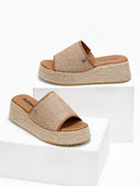 Flatforms σανδάλια με ψάθα και σχοινί Refresh 17175301 - Τάουπε - thefashionproject.gr - Refresh