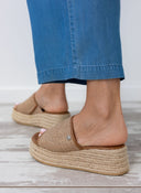 Flatforms σανδάλια με ψάθα και σχοινί Refresh 17175301 - Τάουπε - thefashionproject.gr - Refresh