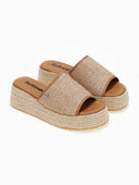 Flatforms σανδάλια με ψάθα και σχοινί Refresh 17175301 - Τάουπε - thefashionproject.gr - Refresh
