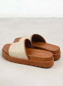 Flatforms σανδάλια με ψάθινη φάσα - Ταμπά - thefashionproject.gr - CARAD