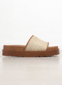 Flatforms σανδάλια με ψάθινη φάσα