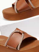 Flatforms σανδάλια με στρας Estil