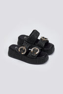 Flatforms σανδάλια με στρας Mariella Fabiani 2503/02