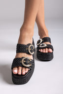 Flatforms σανδάλια με στρας Mariella Fabiani 2503/02