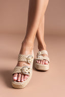 Flatforms σανδάλια με στρας Mariella Fabiani 2503/02