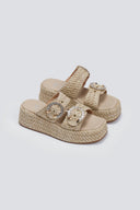 Flatforms σανδάλια με στρας Mariella Fabiani 2503/02