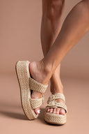 Flatforms σανδάλια με στρας Mariella Fabiani 2503/02
