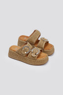 Flatforms σανδάλια με στρας Mariella Fabiani 2503/02
