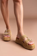 Flatforms σανδάλια με στρας Mariella Fabiani 2503/02