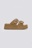 Flatforms σανδάλια με στρας Mariella Fabiani 2503/02