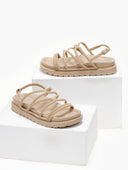 Flatforms σανδάλια με σχέδιο σχοινί στα λουράκια