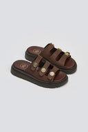 Flatforms σανδάλια nubuck Tfp - Καφέ - thefashionproject.gr - TFP