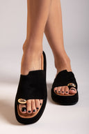 Flatforms σανδάλια suede ERYNN