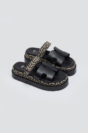 Flatforms σανδάλια δερμάτινα με print Mariella Fabiani 2524/91